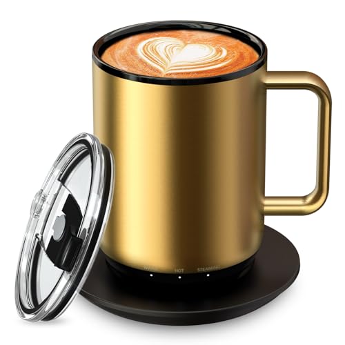 Vsitoo S3 Plus - Taza inteligente de autocalentamiento de 14 onzas, taza de café eléctrica con aplicación y botón de control de temperatura, batería de 2 a 4 horas, ideal para bebidas calientes en Vsitoo S3 Plus - Taza inteligente de autocalentamiento de 14 onzas, taza de café eléctrica con aplicación y botón de control de temperatura, batería de 2 a 4 horas, ideal para bebidas calientes en