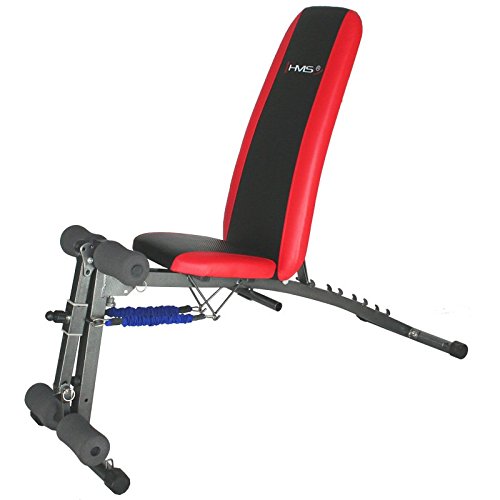 Banc de Musculation L8320 HMS Réglable avec Extenseurs Exercice Gym Home