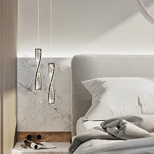 Lustre en cristal LED tricolore dimmable pour plafond - 3