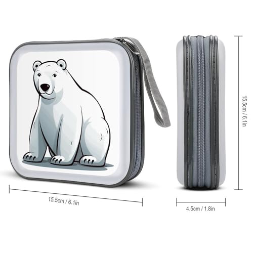 Classeur CD DVD voyage 40 compartiments plastique avec fermeture éclair moderne - 2