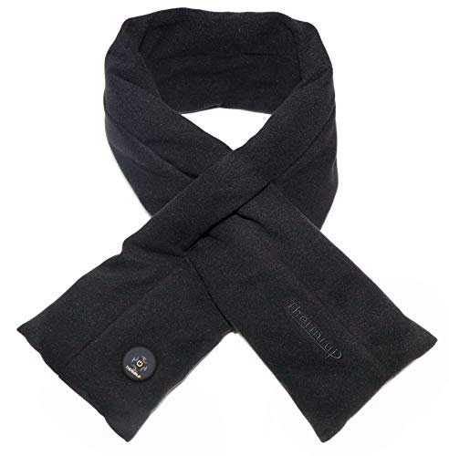 Thermrup Far Infrared Heated Scarf with 3-Stage Temperature Setting, Battery Operated, black, 100 cm