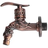 CLISPEED Antiker Retro Wasserhahn Wandventil für Waschmaschine Bad Küche Balkon Robustes Material Präzise Verarbeitung Vielseitig Einsetzbar Langlebige Vintage Niederdruckarmatur