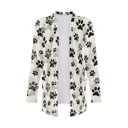 Image of Women's Open Front Cardigan Long Sleeve Loose Sweater Lightweight Soft Cardigan Jackets