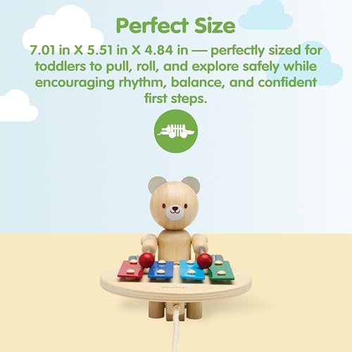 Image of PlanToys Pull-Along Musical Bear (5271)