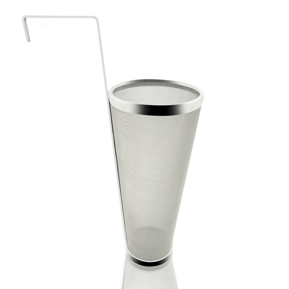 N.F. Bier-Trockentrichterfilter, 304 Edelstahl Hopfensieb 300/400 Micron Mesh Bierfilterpatrone Edelstahl Bierfass (5.2x3.7)