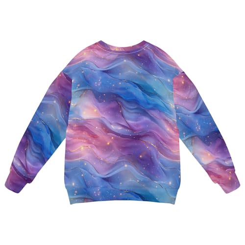 JUNZAN Blue Pink Purple Marble Little Girls Sweatshirt Hoodie Long Sleeve Hoodie for Boys Sports 4T2