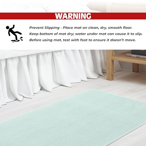 Image of Cotton Paradise 100% Cotton Turkish Bathmat Rug, Soft Absorbent Quick Dry Non Slip, 20x34 Bathmat Rug, Mint Green