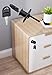 HOWDIA 2 Pcs Drawer Lock Cabinet Locks with Keys, Zinc Alloy Desk Locks File Cabinet Lock for Furniture Locker Showcase, Locking Rod Length 40mm, Cylinder Diameter 16mm (Black, Keyed Different)