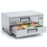 COOLCHELF 52" Chef Base Refrigerator, 2 Drawer Commercial Re...