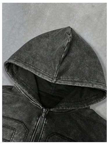 SOLY HUX Men's Graphic Zip Up Hoodie Sweatshirt Number Print Long Sleeve Hooded Jacket Casual Streetwear3