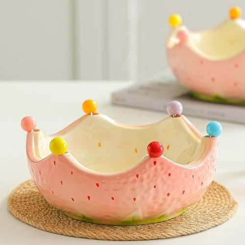 Coupe à fruits en céramique avec fourchettes intégrées design baies
