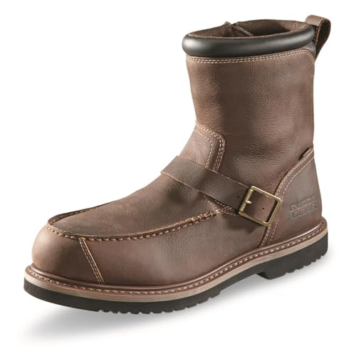 Guide Gear Uplander Men’s Side Zip Hunting Boots Waterproof Leather Shoes2