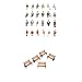 #N/A Modelo De Tren 24pcs Pintó Personas Sentadas Escala Cifras Passangers Ho (1 A 87) P87-12+5X 1:75 Modelo De