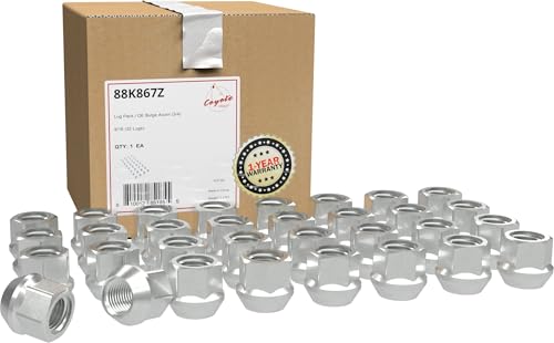 Image of Wheel Accessories Parts 32 Pcs 9 /16 inch-18 Thread Open End Bulge Acorn 21mm 0.84 inch Long Lug Nuts Zinc 3 /4 inch 19mm Hex Fits Ram 2500 3500 | Chevrolet GMC C2500 C3500