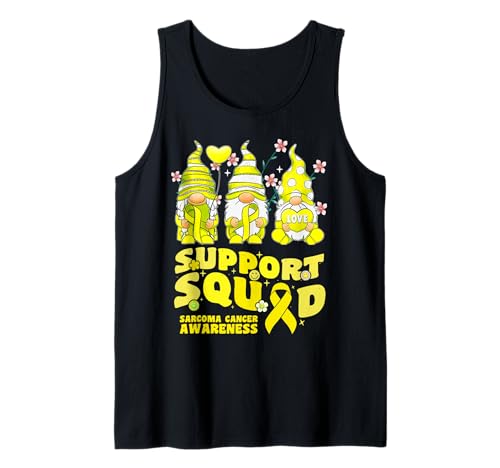 Escuadrón de Apoyo Sarcoma Cáncer Concientización Gnomo Cinta Fighter Camiseta sin Mangas