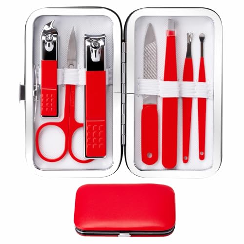 Juego de cortaúñas de acero inoxidable para mujeres y hombres, kit de cortaúñas de acero inoxidable, herramientas de cuidado personal con estuche de viaje portátil, kit de aseo para mujeres, hombres y - imagen 9