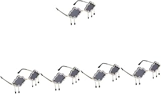 5 Pares De Óculos De Sol Nuvem Com Decoração De Strass Óculos Vintage Óculos De Sol Modernos Sem Armação Óculos De Nuvem Sem Aro Acessórios Para Festas Anos 90 Óculos De Sol