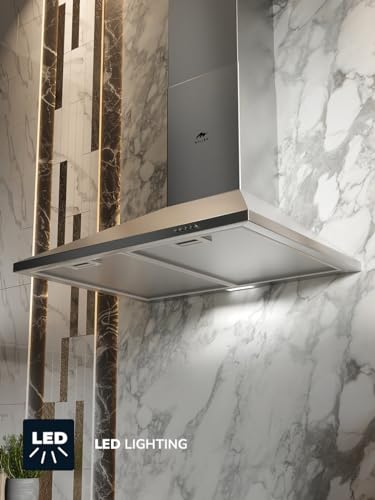 شفاط مدخنة مطبخ من ميلين، 60 سم من الستانلس ستيل - MKH 604 IX، ضمان لمدة 3 سنوات