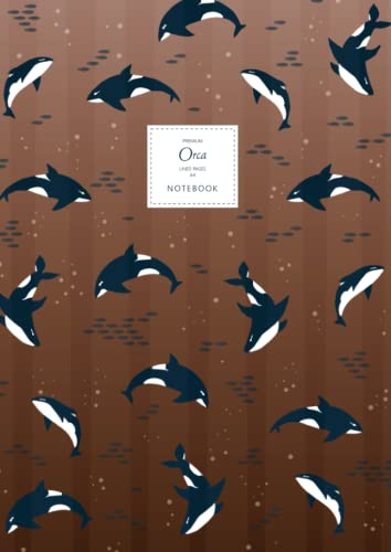 Orca Notebook - Lined Pages - A4 - Premium: (Bronze Edition) Fun notebook 192 lined pages (A4 / 8.27x11.69 inches / 21x29.7cm)