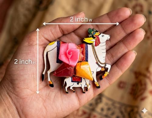 Return Gifts for Pooja - Haldi Kumkum Packets with Cow Figurine - Qty 30 - Pasupu Kumkum Return Gifts - Housewarming Gift Indian - Diwali Dussehra Ganesh Gift- Hindu Gifts for Women - image 4