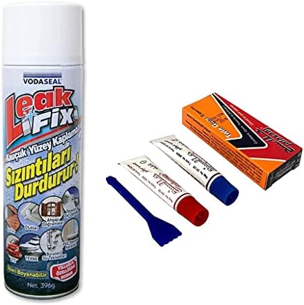VODASEAL Leak Fix Su Sızdırmaz Sprey Beyaz 396 Gr + İran Yapıştırıcısı - Görsel 1