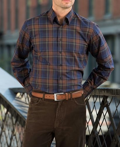 Image of Chaoren Leather Ratchet Belt 2 Pack Dress with Click Sliding Buckle 1 3 /8 inch in Gift Set Box - Adjustable Trim to Fit