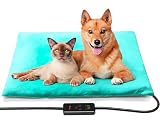 Picture of Toozey Large Pet Heating Pad, 6 Adjustable Temperature Dog Cat Heating Pad with Timer, Waterproof Heated Dog Bed with Chew Resistant Cord, Indoor Electric Pet Heated Mat 35x24in