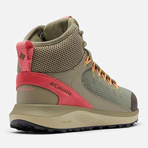 Columbia Columbia Women's Trailstorm Mid Waterproof Hiking Shoe, Stone Green X Wild Salmon, 37 EU