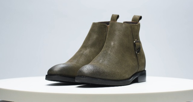 Toto Shoes Suede Leather Dress Shoes Boots Green Men\'s 9 Toto Shoes Suede Leather Dress Shoes Boots Green Men main image 4