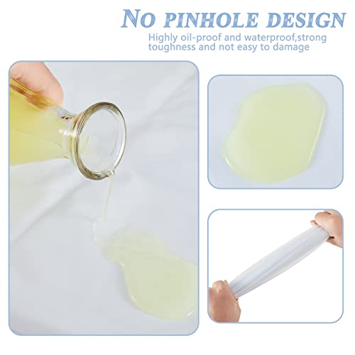 Hercicy 20 Pcs Plastic Aprons Vinyl Clear Waterproof Apron 47 Inches Unisex Transparent Apron Heavy Duty Plastic Aprons For Kitchen Cooking Cleaning Dishwashing Butcher Work thumb #2