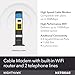 NETGEAR Nighthawk Cable Modem WiFi Router Combo with Voice C7100V - Supports Xfinity Cable & Voice Plans Up to 600Mbps, 2 Phone Lines, AC1900 WiFi Speed, DOCSIS 3.0