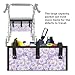 Noprintge Under Seat Rollator Bag or Tote for Four Wheel Rollator, Purple Daisy Print Rollator Walker Replacement Basket, Rollator Basket Accessory Organizer Storage Books and Essentials
