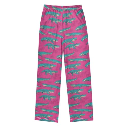 Pajama Bottoms, Alligators Pajamas Pant Sleep Long Pants Pink Lounge Wear Sleepwear Pjs2