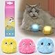 Sunwuun 3 Stück Glühen Katzenbälle Interaktives Katzenspielzeug Ball mit Sound Kätzchenspielzeug Selbstbeschäftigung Plüsch Balle mit Lebensechte Tiergeräusche für Katze