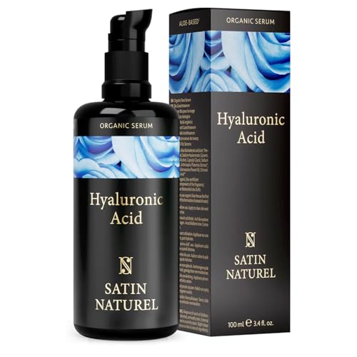 Bio Hyaluronsäure Serum – 100ml - Vegan – Hyaluron Anti Falten Gesichtsserum mit Aloe Vera – Anti Aging Hyaluron Serum Gesichtscreme Damen – Naturkosmetik Made in Germany