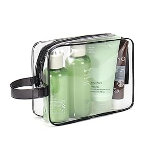 Clear Travel Toiletry Bag, TRIPON Travel Bag for Toiletries Makeup Cosmetic Pouch Carry-on Quarts Liquid Bag
