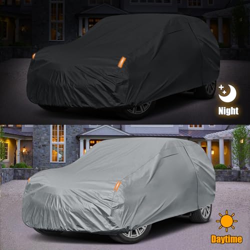 Waterproof Premium Car Covers Replace for 2006-2024 Mercedes Benz GL/GLS Class 450, 10 Layers Heavy Duty All Weather Car Cover with Zipper Door, Windproof Bands for Snow Rain Dust Protection by sportuli - Image 5