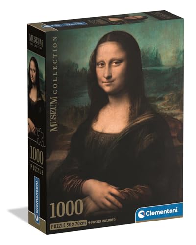 Clementoni - Puzzle Adulto 1000 Piezas Collection Museum Clementoni - Puzzle Adulto Mona Lisa Compact Box, 37094