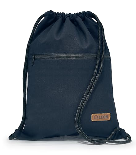 Sac à dos cordon en toile bleu zippée excellentement cousu sac de sport mixte