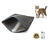 WePet Cat Litter Mat, Kitty Litter Trapping Mat - Large Size, Honeycomb Double Layer Mats, No Phthalate, Urine Waterproof, Easy Clean, Scatter Control, Catcher Litter Box Rug Carpet 30x25 Inch Grey