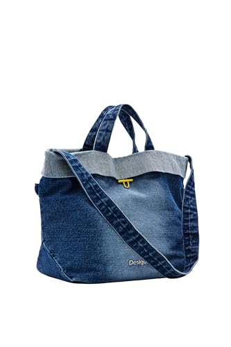 Desigual Priori Litu, Accessories Denim Shopping Bag Donna, Blu