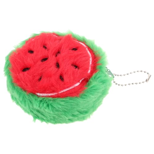SAFIGLE Cute Plush Coin Purse Watermelon Shape Keychain Wallet for Women and Girls