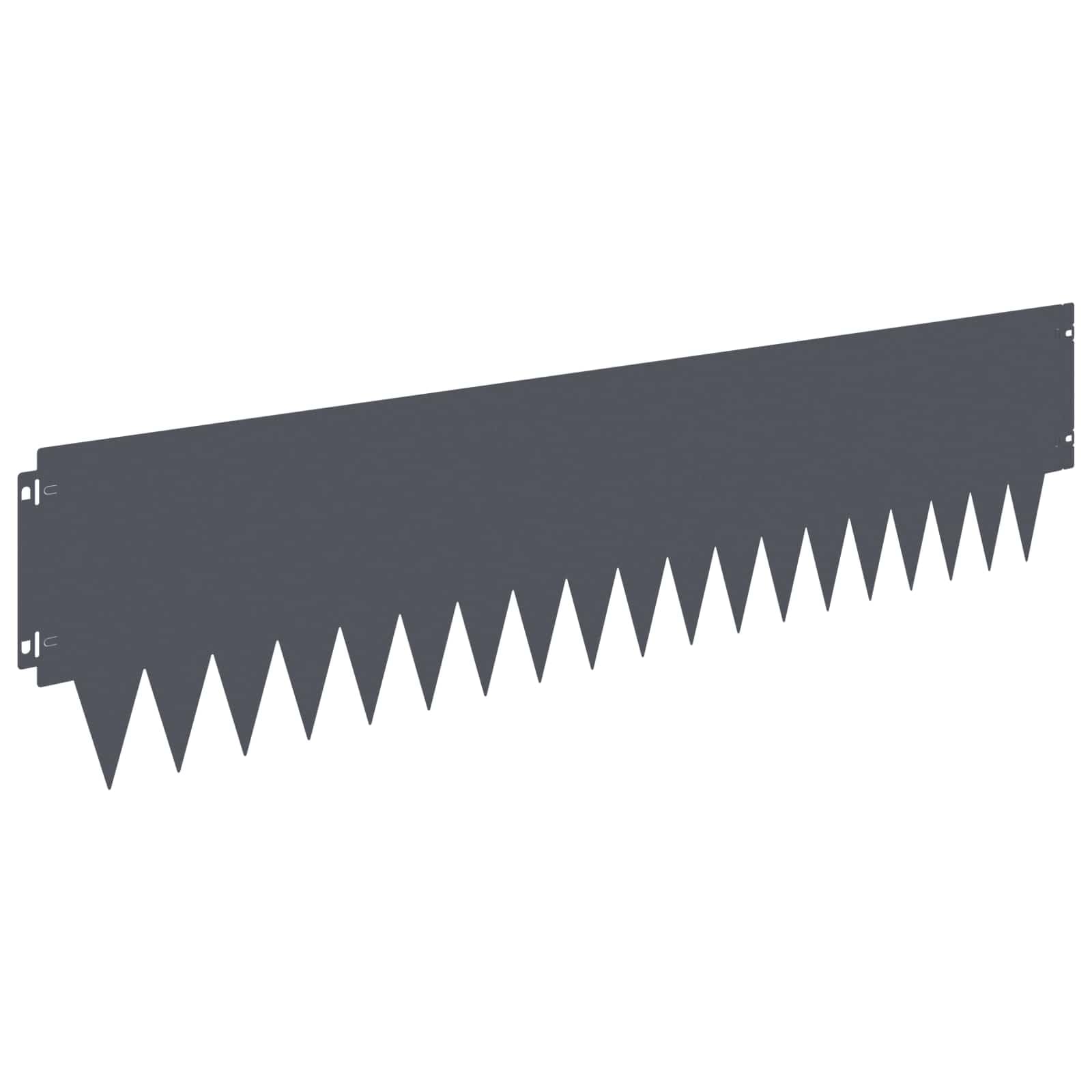 vidaXL Krawężnik do trawnika 20 szt. 103 x 25 cm Stal antracytowy