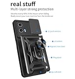 GOKEN Etui do Motorola Moto G24 / Moto G04, pancerz dwuwarstwowa osłona z elastycznym miękkim silikonem i twardym PC, obracającym się o 360°, suwakiem obiektywu ochronnego i magnetycznym mocowaniem