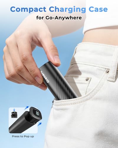 Image of GRENARO Wireless Mic for YouTube, 3-Level Noise Reduction Wireless Microphone, Magnetic Mini Mic Wireless with 40H Charging Case for Recording and Live Stream, Support Android & iOS