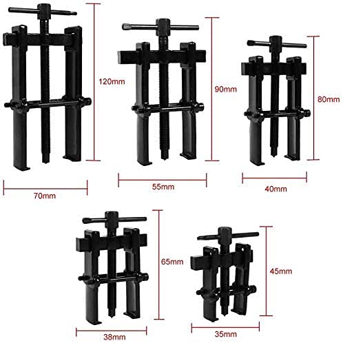 Jaw Puller, 2 Jaw Bearing Gear Puller, Carbon Steel Twin Legs Remover Hand Tool, Removal Kit (6?, 55 × 90mm / 2.2