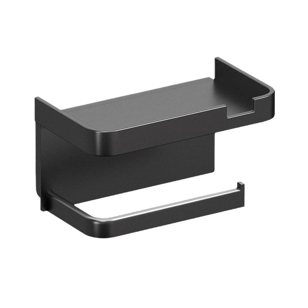 Zthyshoz Black Paper Towel Holder Wall Mounted Kitchen Roll Holder Thickened Plastic Storage Rack For Bathroom Toilet Paper