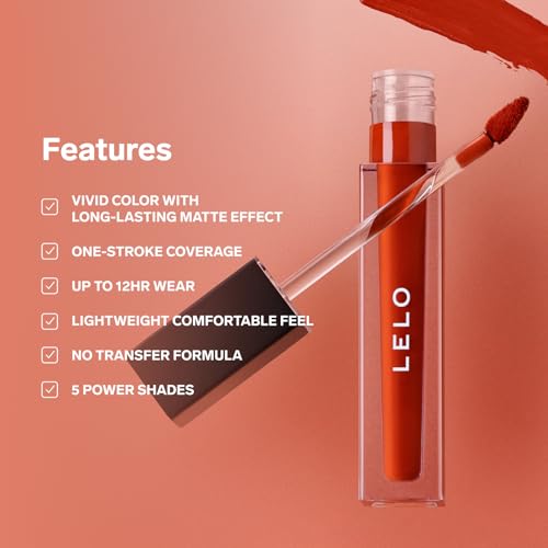 LELO MAKEUP, LIQUID Lipstick, Long Lasting Matte Liquid Lipstick, Kiss Proof Long Lasting Lipstick, Long Wear Lipstick - Image 2