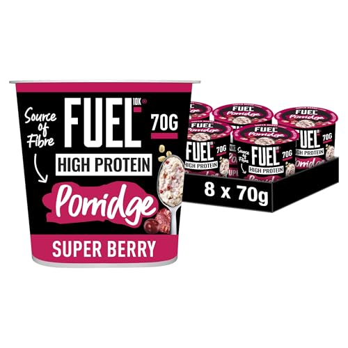 FUEL10K High Protein Super Berry Porridge Pot 70g (8-Pack)