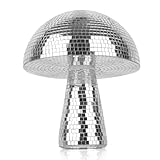 Yeehlmer Creative Mushroom Disco Ball for Party, Table Decor Mirror Retro Handmade Disco Ball Mushroom Shape Home Art Decorations,Bar Ornaments(Silver, S(5.9''))